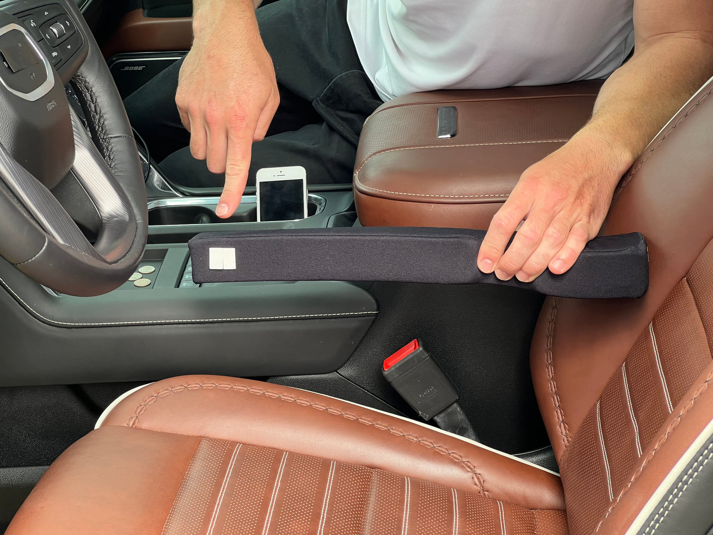 GAP GUARD -  Patented Car Seat Gap Filler - Insert Between The Seat and Center Console - Secure Universal Fit Driver and Passenger Side - As Seen On TV - Set of 2 (Automotive Fabric)