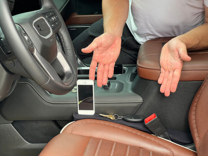 GAP GUARD -  Patented Car Seat Gap Filler - Insert Between The Seat and Center Console - Secure Universal Fit Driver and Passenger Side - As Seen On TV - Set of 2 (Automotive Fabric)
